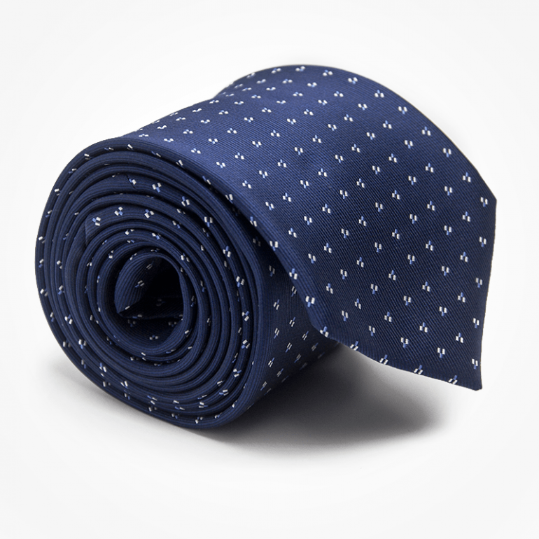 Krawat eric, krawat w kropki. Krawat granatowy